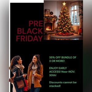 Pre-Black Friday starts now! 35% OFF 3 or more items!